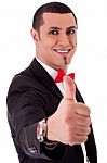 Man With Thumbs Up Stock Photo