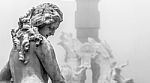Marble Statue In Rome Stock Photo