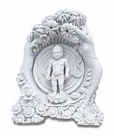 Marble Statue Of The Little Buddha Isolated On White Background Stock Photo