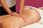 Massage With Oil Stock Photo