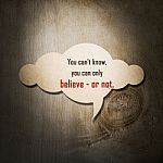 Meaningful Quote On Paper Cloud With Wooden Background Stock Photo