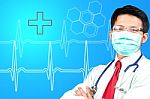 Medical Doctor With Stethoscope Stock Photo