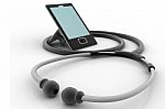 Medical Tablet And Stethoscope Stock Photo