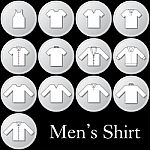 Men Shirt Icon Set Stock Photo