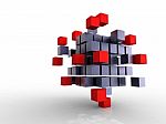 Metallic Cubes Stock Photo