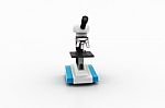 Microscope On Abstract Background Stock Photo