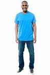 Middle Aged Man Posing In Casual Clothes Stock Photo