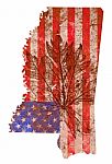 Mississippi State Map Flag Pattern Stock Photo