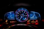 Modern Car Instrument Dashboard Panel Or Speedometer And Full Symbol In Night Time Stock Photo