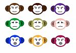 Monkey Faces Stock Photo