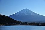 Mount Fuji With Lake Stock Photo