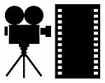 Movie Reel And Film Stock Photo