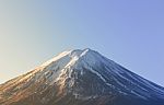 Mt Fuji Closeup On Daylight Blue Sky Stock Photo