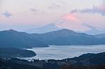 Mt.fuji At Ashi Lake, Japan Stock Photo