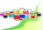 Multicolored Bubble Background Stock Photo