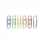 Multicolored Paperclips Stock Photo