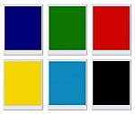 Multicolored Photo Frames Stock Photo