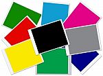 Multicolored Photo Frames Stock Photo