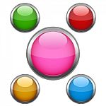 Multicolored Push Buttons Stock Photo