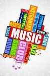 Musical Words Stock Photo