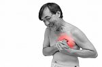 "myocadial Infarction" (ischemic Heart Disease). Old Aged Thai Stock Photo