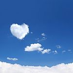 Natural Shape Heart In The Sky With Clouds Stock Photo
