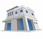 New House Model Architecture Style Stock Photo