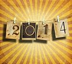 New Year 2014 Stock Photo