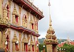 Nice Exterior Of Thai Buddhist Temple, Stock Photo