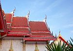 Nice Old Style Roof Of Thai Temple Stock Photo