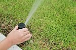 Nozzle Automatic Watering System Stock Photo