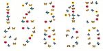 Number From Butterfly Stock Photo
