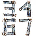 Number Made Of Jeans Stock Photo