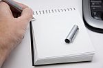 Office Supplies - Notepad Stock Photo