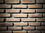 Old Brick Walls Texture Background, Dark Curbstone And Middle Light For Vignette Stock Photo