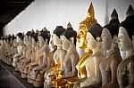 Old Buddha Statue In Buddha Temple Phayao ,thailand Stock Photo