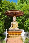 Old Buddha Statue In Temple Phayao ,thailand Stock Photo