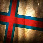Old Grunge Flag Of Faroe Islands Stock Photo