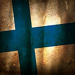 Old Grunge Flag Of Finland Stock Photo