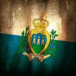 Old Grunge Flag Of San Marino Stock Photo