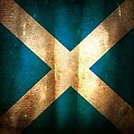 Old Grunge Flag Of Scotland Stock Photo