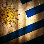 Old Grunge Flag Of Uruguay Stock Photo