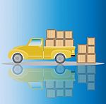 Old Pick Up Truck With Wood Cargo Box Stock Photo