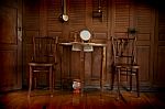 Old Retro Asia Interior Stock Photo