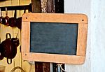 Old Wooden Blackboard Stock Photo