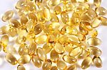 Omega 3 Fish Oil Capsules Stock Photo