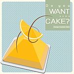Orange Custard Cake Stock Photo