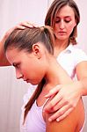 Osteopathic Technical Evaluation For Cervical Spine Stock Photo
