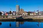 Otaru Cityscape With Reflection On Canal Stock Photo