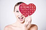 Over Excited Woman Expressing Her Love Stock Photo
